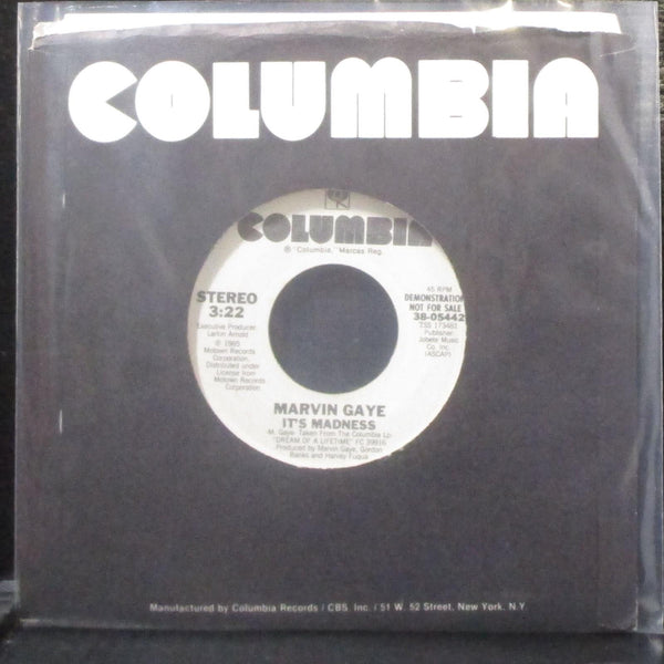 Marvin Gaye - It's Madness 7" Mint- Promo Vinyl 45 Columbia 38-05442 USA 1985 - Shuga Records