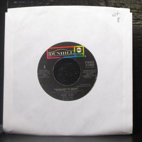 Four Tops - Midnight Flower / All My Love 7" VG+ Vinyl 45 ABC D-15005 USA 1974 - Shuga Records