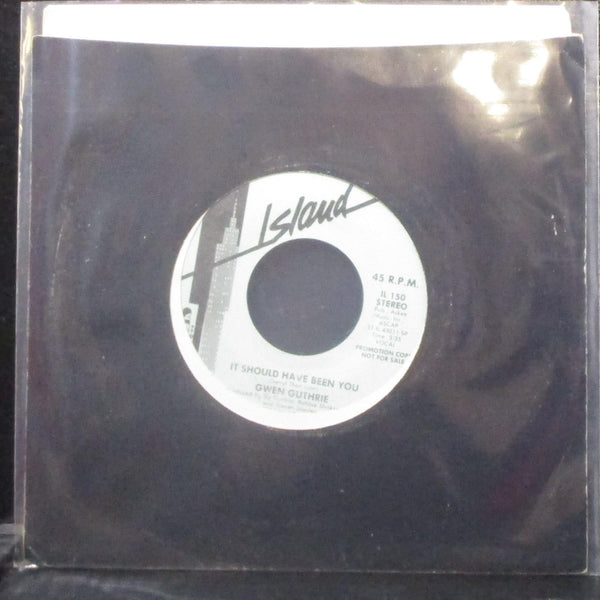 Gwen Guthrie - It Should Have Been You 7" VG+ Promo Vinyl 45 Island IL 150 USA - Shuga Records