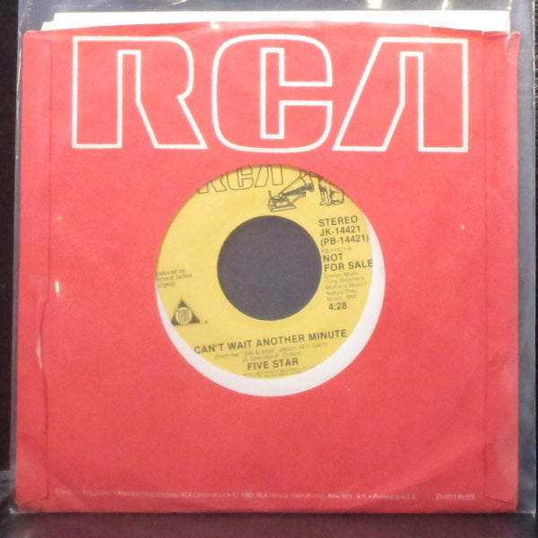 Five Star - Can't Wait Another Minute 7" VG+ Promo Vinyl 45 RCA JK-14421 USA - Shuga Records