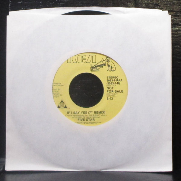Five Star - If I Say Yes 7" VG+ Promo Vinyl 45 RCA 5083-7-RAA USA 1986 - Shuga Records