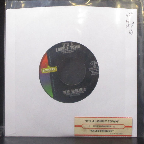 Gene McDaniels - It's A Lonely Town / False Friends 7" VG+ Vinyl 45 Liberty 1963 - Shuga Records