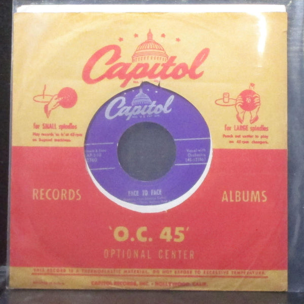 Gordon MacRae - Face To Face / Backward, Turn Backward 7" VG+ Vinyl 45 Capitol - Shuga Records