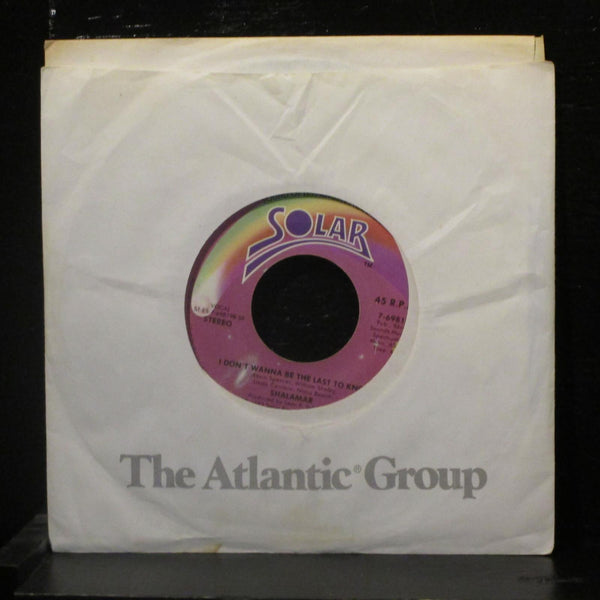Shalamar - Dead Giveaway / I Don't Wanna Be The Last To Know 7" VG+ 7-69819 - Shuga Records