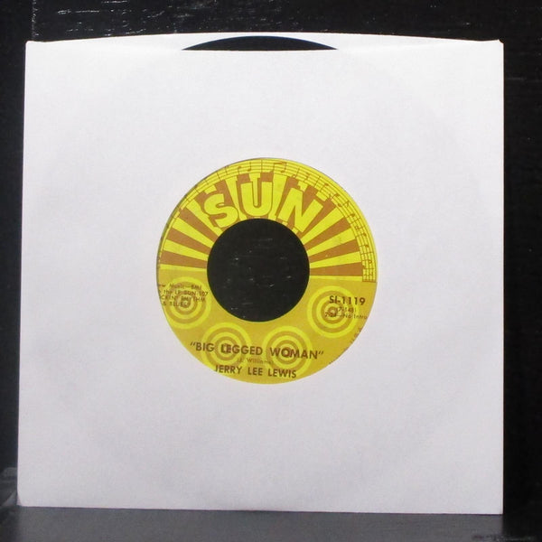 Jerry Lee Lewis - Waiting For A Train / Big Legged Woman 7" VG+ Vinyl 45 Sun - Shuga Records
