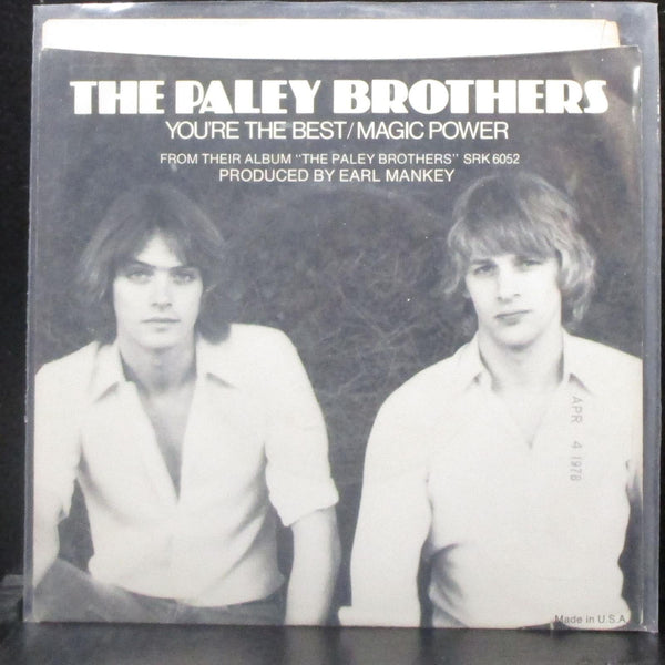 The Paley Brothers - You're The Best 7" Mint- Promo Vinyl 45 Sire SRE 1021 USA - Shuga Records