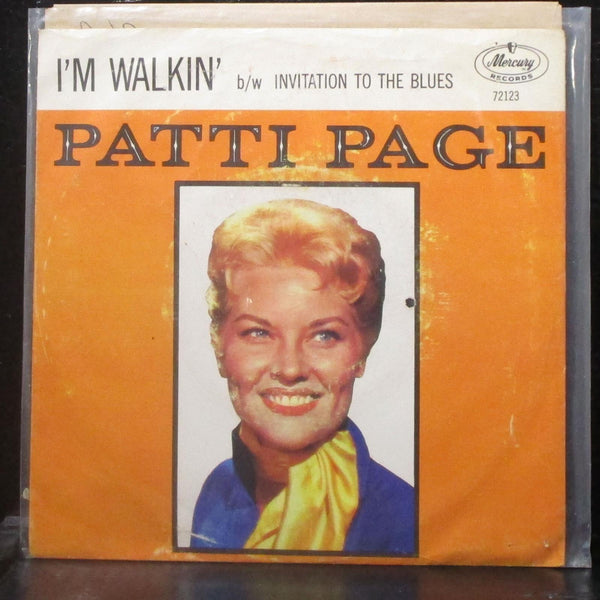 Patti Page - I'm Walkin' / Invitation To The Blues 7" VG+ Vinyl 45 Mercury 72123 - Shuga Records