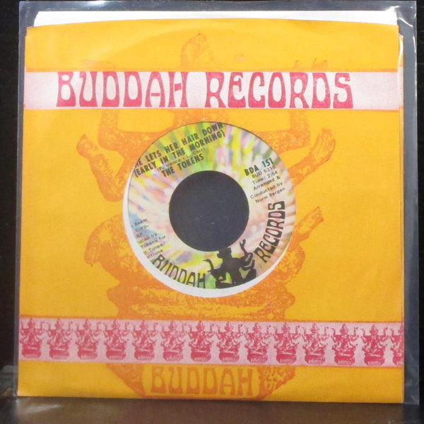 The Tokens - She Lets Her Hair Down / Oh To Get Away 7" Mint- Vinyl 45 Buddah - Shuga Records