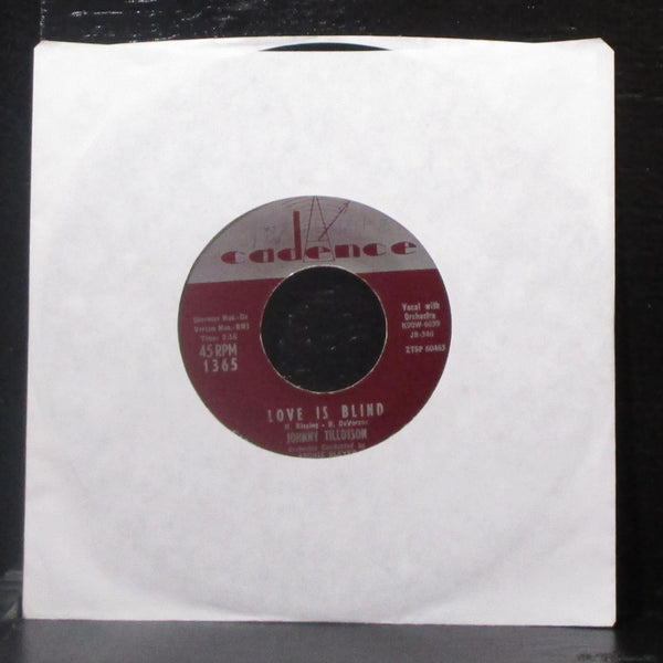 Johnny Tillotson - True True Happiness / Love Is Blind 7" VG+ Vinyl 45 Cadence - Shuga Records