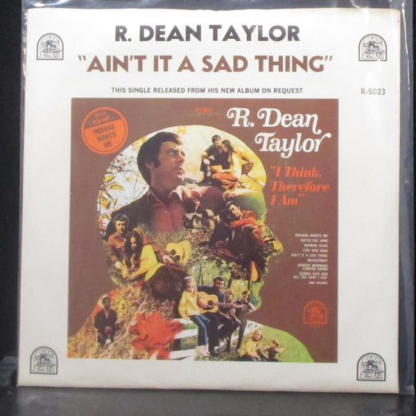 R. Dean Taylor - Ain't It A Sad Thing / Back Street 7" Mint- Vinyl 45 Rare Earth - Shuga Records