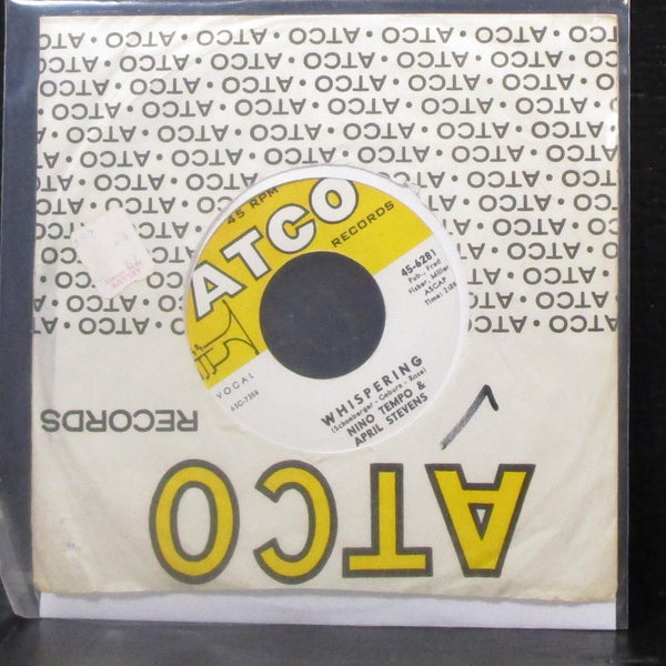 Nino Tempo & April Stevens - Whispering / Tweedlee Dee 7" VG+ Vinyl 45-6281 ATCO - Shuga Records