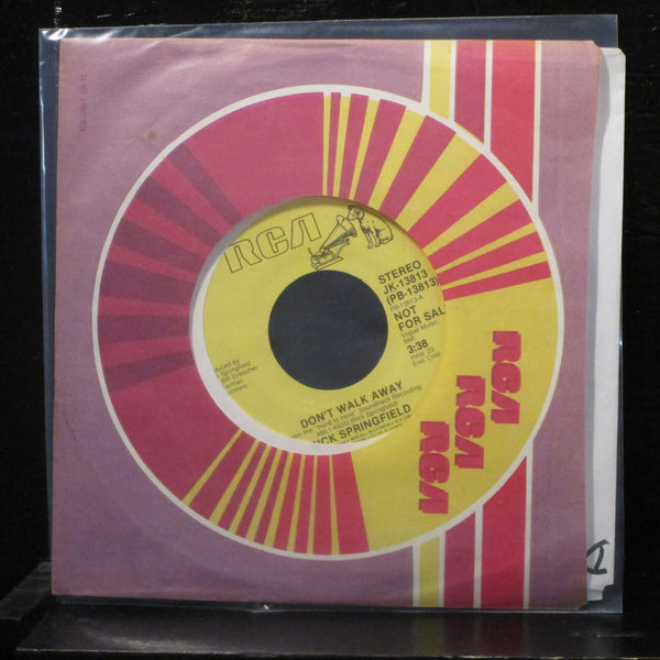 Rick Springfield - Don't Walk Away 7" Mint- JK-13813 Promo 1984 USA Vinyl 45 - Shuga Records
