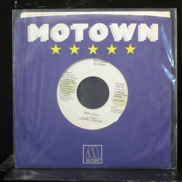 Lionel Richie - My Love 7" Mint- 1677MF Motown 1982 Promo USA Vinyl 45 - Shuga Records