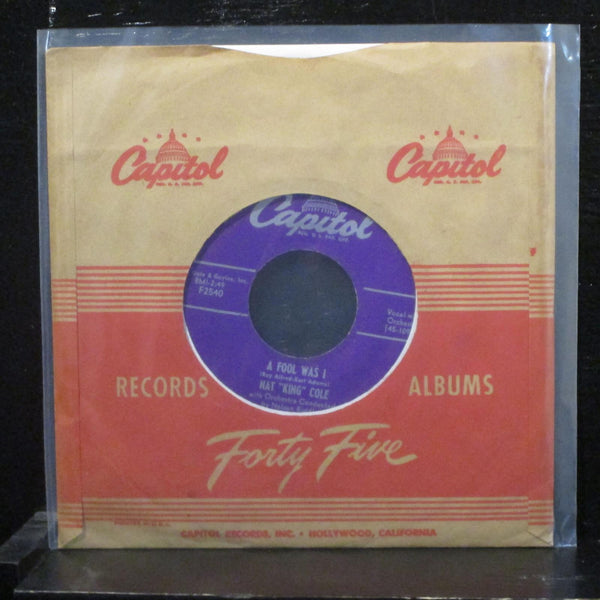 Nat King Cole - If Love Is Good To Me / A Fool Was I 7" Mint- F2540 USA 1953 45 - Shuga Records