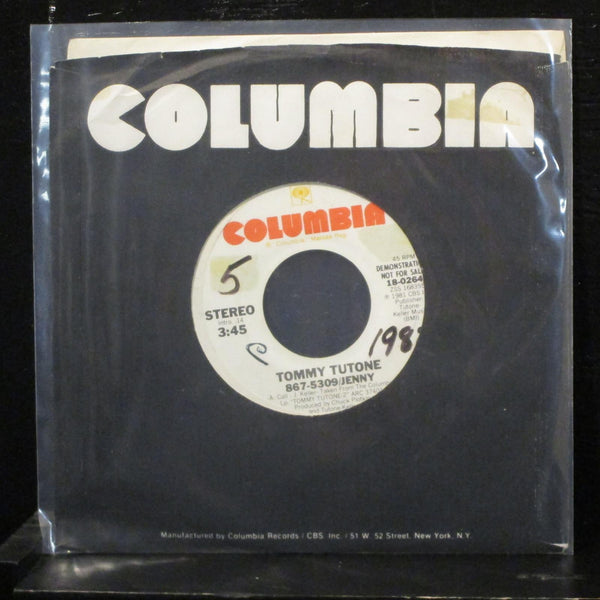 Tommy Tutone - 867-5309 / Jenny 7" VG+ 18-02646 Promo 1981 USA Vinyl 45 - Shuga Records