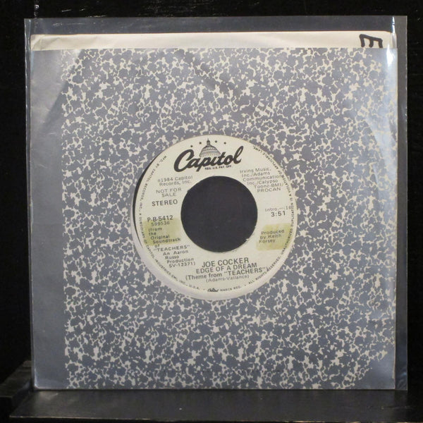Joe Cocker - Edge Of A Dream (Theme From Teachers) 7" Mint- P-B-5412 Promo Vinyl - Shuga Records