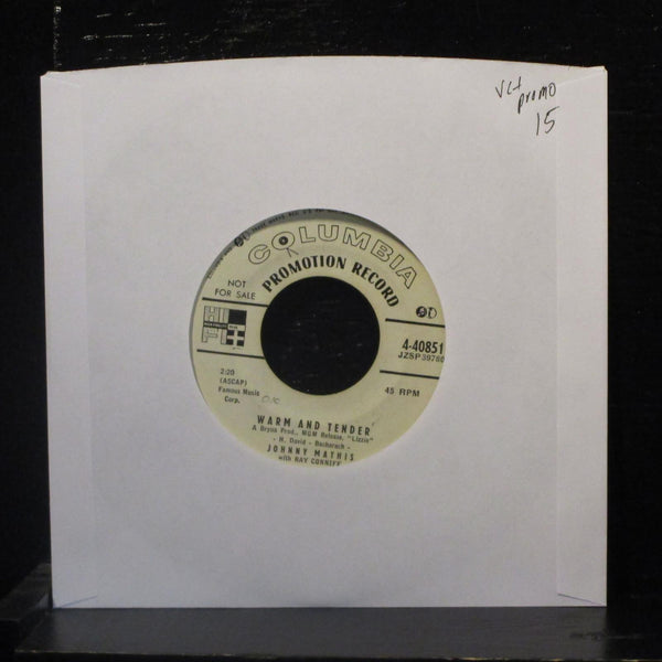 Johnny Mathis, Conniff - Warm And Tender / It's Not For Me To Say 7" VG+ 4-40851 - Shuga Records