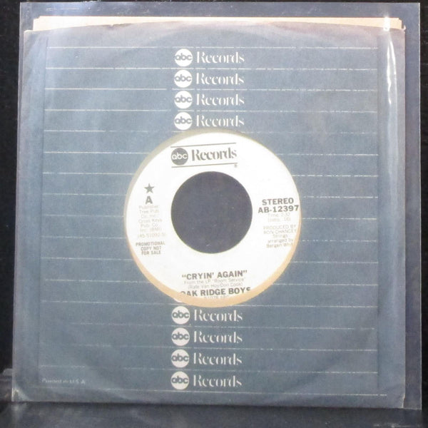 Oak Ridge Boys - Cryin' Again 7" Mint- Promo Vinyl 45 ABC AB-12397 USA 1978 - Shuga Records