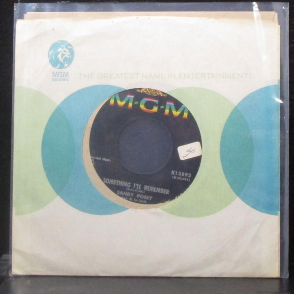 Sandy Posey - Something I'll Remember / Silly Girl Silly Boy 7" VG+ Vinyl 45 MGM - Shuga Records