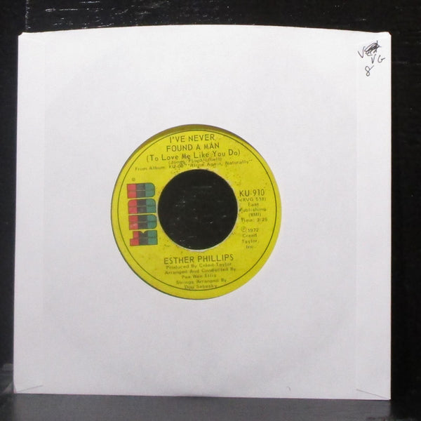 Esther Philips - I've Never Found A Man / Cherry Red 7" VG Vinyl 45 Kudu KU-910 - Shuga Records