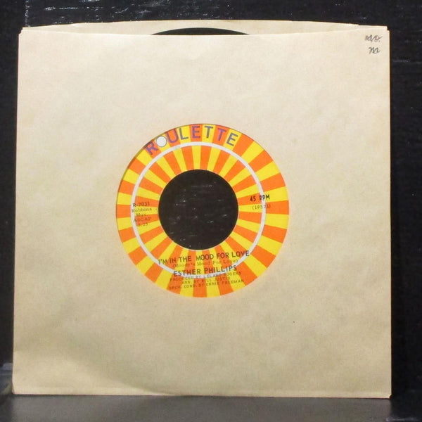 Esther Phillips - Too Late To Worry, Too Blue To Cry 7" VG+ Vinyl 45 Roulette - Shuga Records