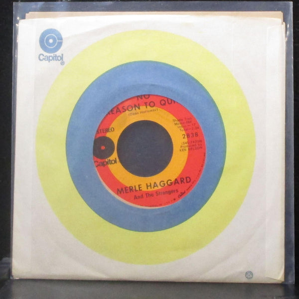 Merle Haggard - No Reason To Quit / Jesus, Take A Hold 7" VG+ Vinyl 45 Capitol - Shuga Records