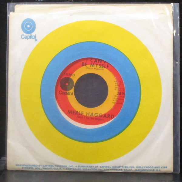 Merle Haggard - I Can't Be Myself / Sidewalks Of Chicago 7" Mint- Vinyl 45 - Shuga Records