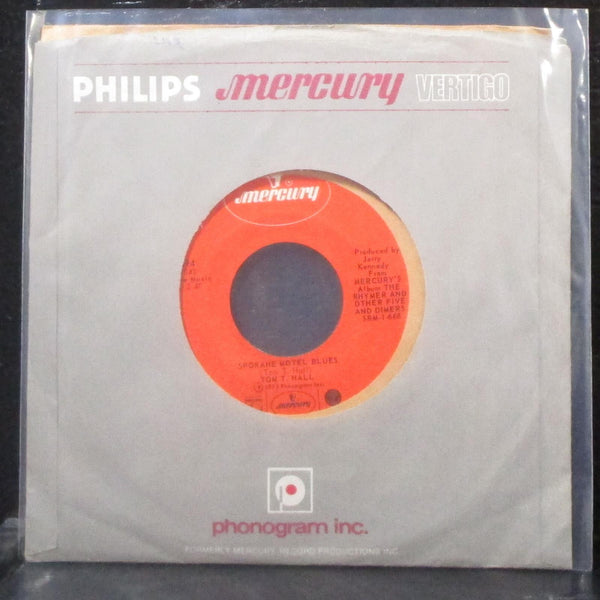 Tom T. Hall - Spokane Motel Blues / Watergate Blues 7" Mint- Vinyl 45 Mercury - Shuga Records