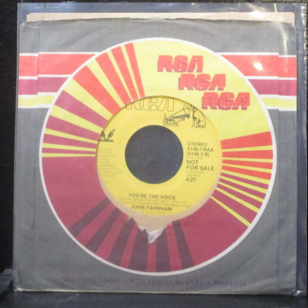 John Farnham - You're The Voice 7" Mint- Promo Vinyl 45 RCA 5146-7-RAA USA 1986 - Shuga Records