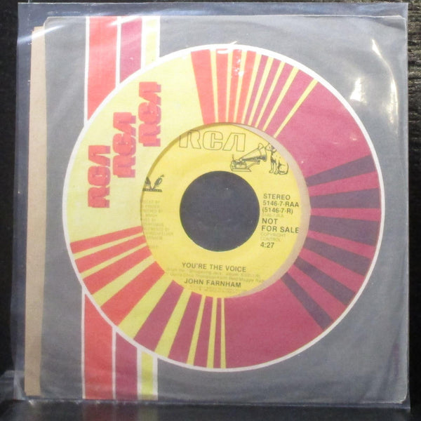 John Farnham - You're The Voice 7" Mint- Promo Vinyl 45 RCA 5146-7-RAA USA 1986 - Shuga Records