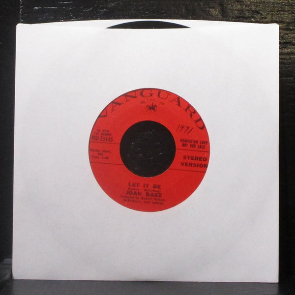 Joan Baez - Let It Be 7" Mint- Promo Vinyl 45 Vanguard VRS-35145 USA 1971 - Shuga Records