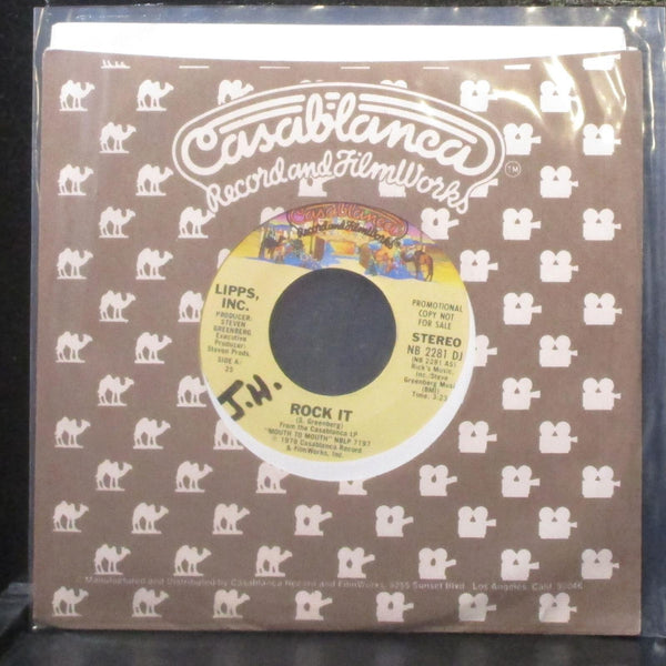 Lipps, Inc. - Rock It 7" Mint- Promo Vinyl 45 Casablanca NB 2281 DJ USA 1979 - Shuga Records