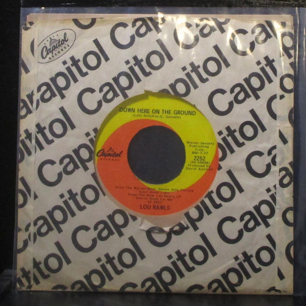 Lou Rawls - Down Here On The Ground / I'm Satisfied 7" Mint- Vinyl 45 Capitol - Shuga Records