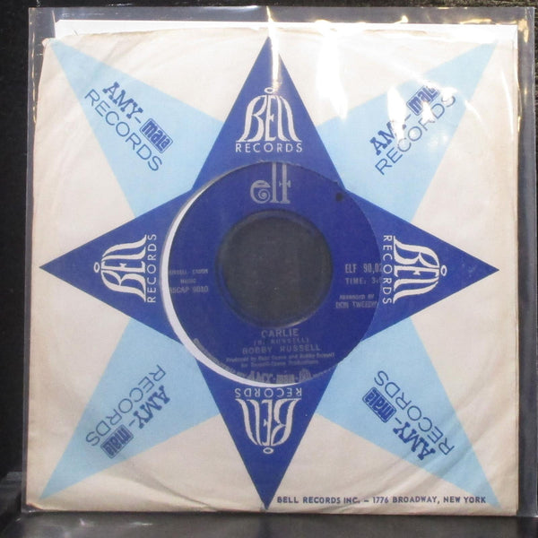 Bobby Russell - Carlie / Ain't Society Great? 7" Mint- Vinyl 45 ELF 90,023 blue - Shuga Records
