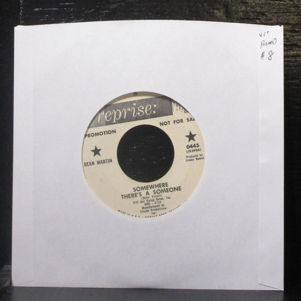 Dean Martin - Somewhere There's A Someone 7" VG+ Promo Vinyl 45 Reprise 0443 - Shuga Records