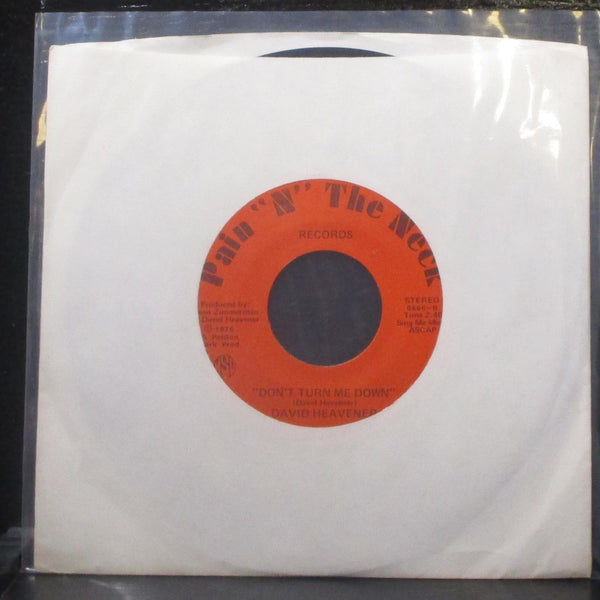 Count David / David Heavener - The Hicky / Don't Turn Me Down 7" Mint- Vinyl 45 - Shuga Records