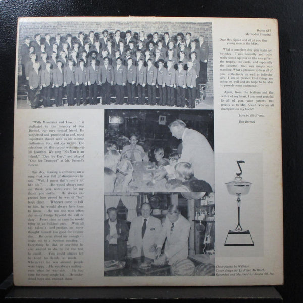 Ben Bermel, Metropolitan Boys Choir - With Memories & Love LP VG+ Vinyl Record - Shuga Records