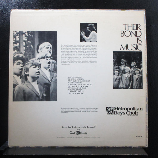 Bea Speed, Metropolitan Boys Choir - MENC / Getting Together 1975 LP VG+ Record - Shuga Records