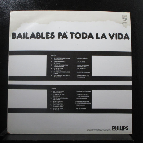 Various - Bailables Pa Toda La Vida LP Mint- 6448 305 Colombia Vinyl Record - Shuga Records