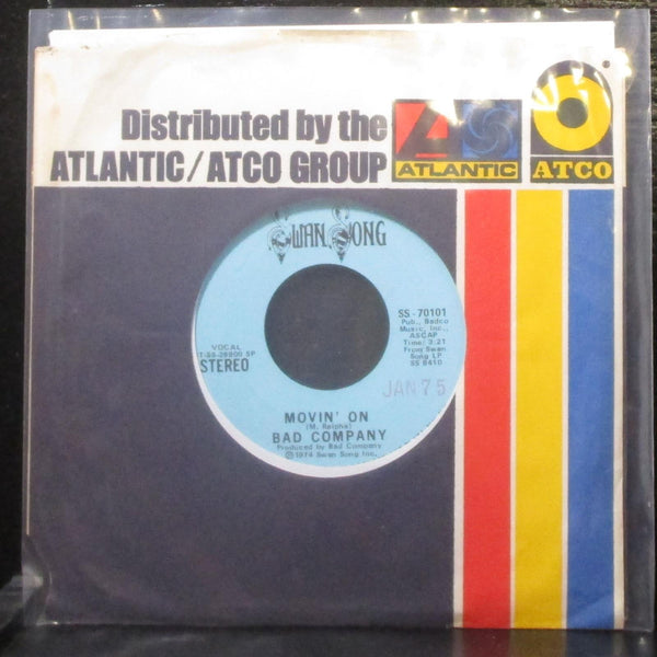 Bad Company - Movin' On / Easy On My Soul 7" Mint- Promo Vinyl 45 SS-70101 - Shuga Records