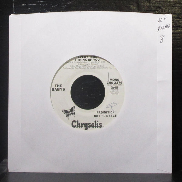 The Babys - Every Time I Think Of You 7" VG+ Promo Vinyl 45 Chrysalis CHS 2279 - Shuga Records