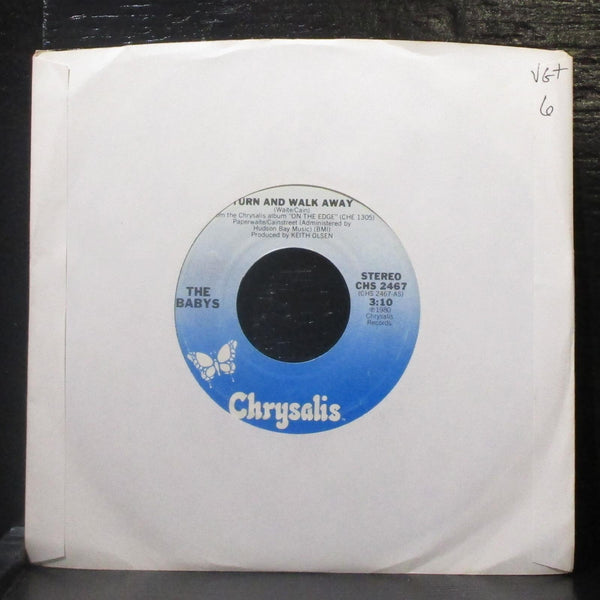 The Babys - Turn And Walk Away / Darker Side Of Town 7" VG+ Vinyl 45 Chrysalis - Shuga Records