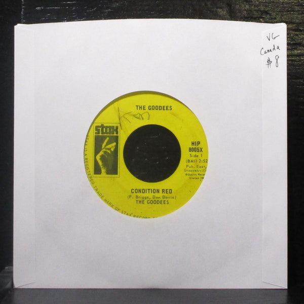 The Goodees - Condition Red 7" VG Vinyl 45 Stax HIP 8005X Canada 1968 - Shuga Records