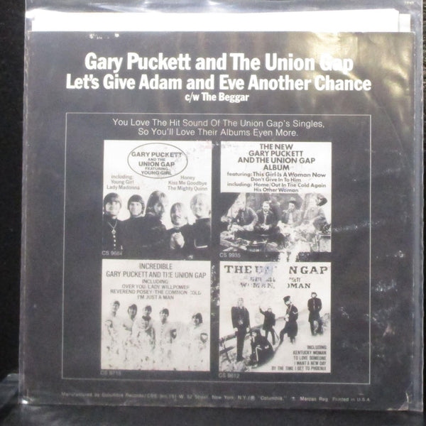 Gary Puckett & Union Gap - Let's Give Adam & Eve Another Chance 7" VG+ Vinyl 45 - Shuga Records