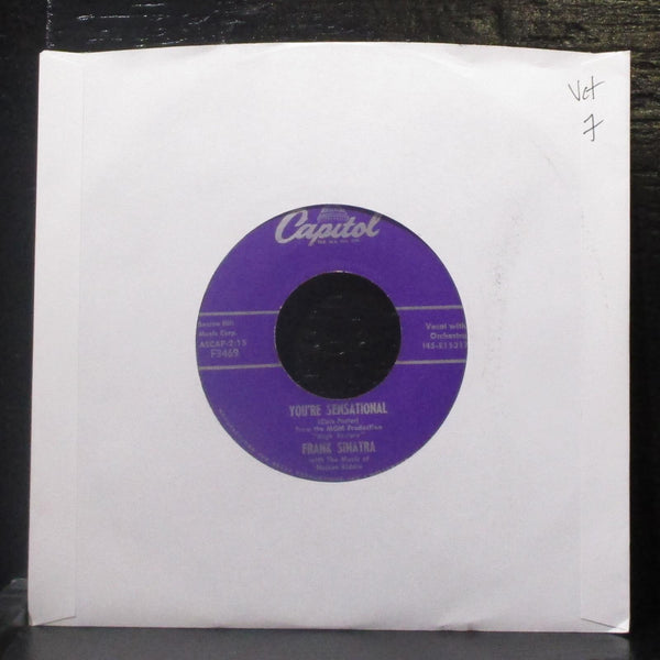 Frank Sinatra - You're Sensational / Johnny Concho Theme 7" VG+ Vinyl 45 F3469 - Shuga Records