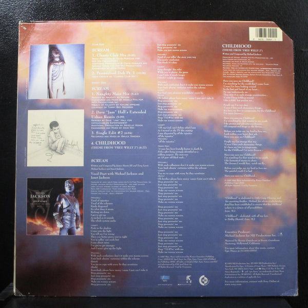 Michael Jackson - Scream / Childhood 12" Mint- 49 78001 Epic Vinyl Record - Shuga Records