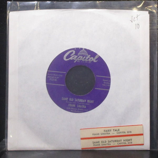 Frank Sinatra - Same Old Saturday Night / Fairy Tale 7" VG+ Vinyl 45 Capitol USA - Shuga Records