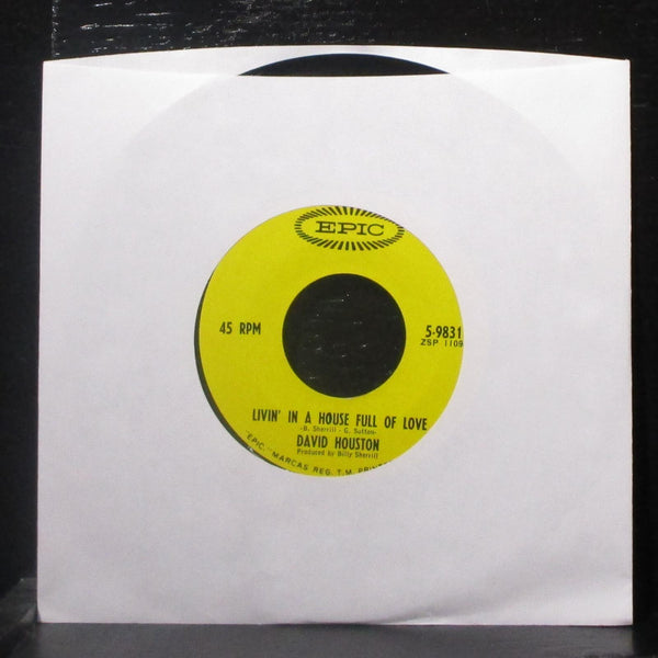David Houston - Cowpoke / Livin' In A House Full Of Love 7" VG+ Vinyl 45 Epic - Shuga Records