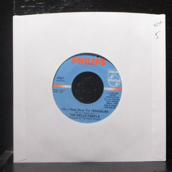 The Hello People - Jerusalem / It's A Monday Kind Of Tuesday 7" VG+ Vinyl 45 - Shuga Records