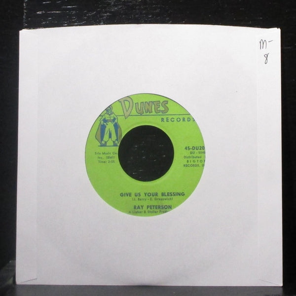 Ray Peterson - Give Us Your Blessing / Without Love 7" Mint- Vinyl 45 Dunes 1963 - Shuga Records